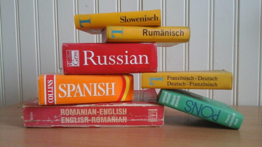 Wörterbücher von verschiedenen Sprachen